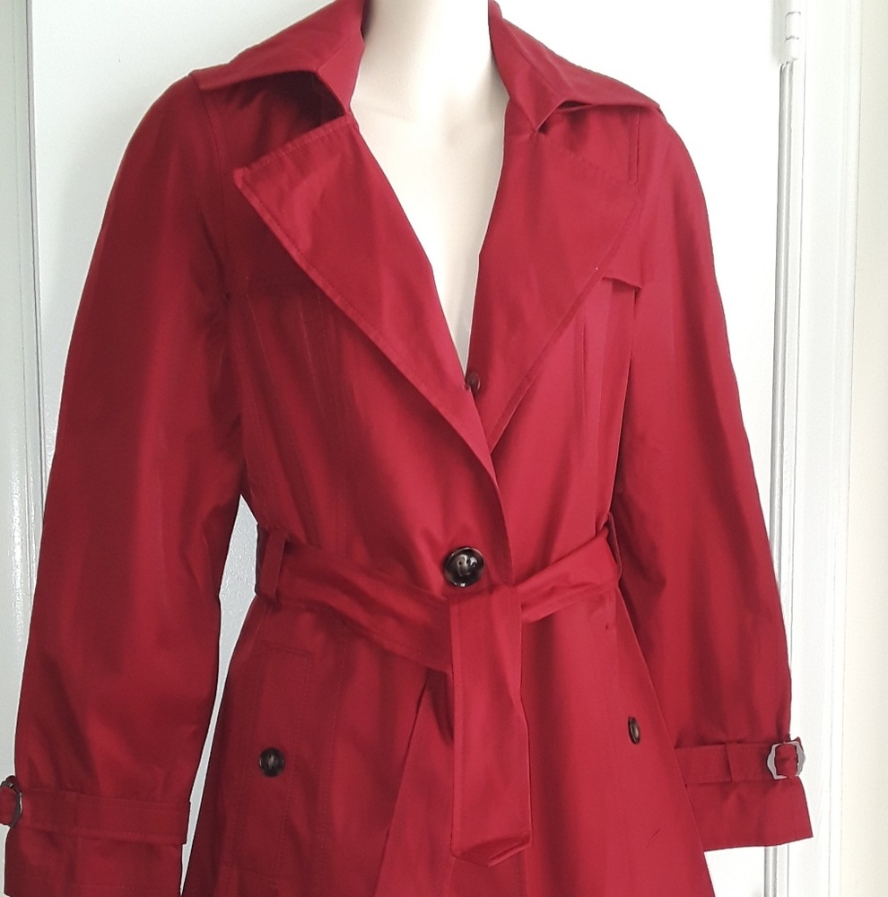 Fabulous Red Trench Rain Coat